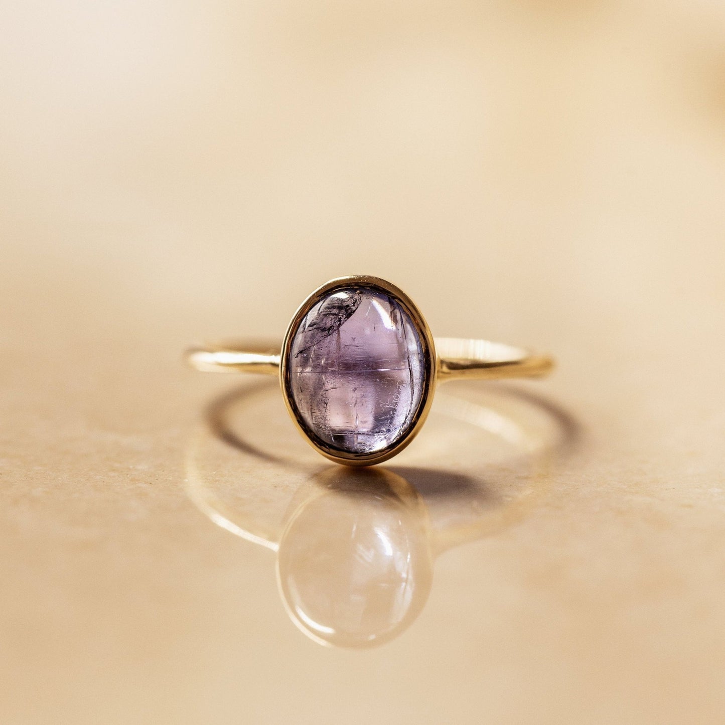 Tanzanite in Solid 10K Yellow Gold Ring