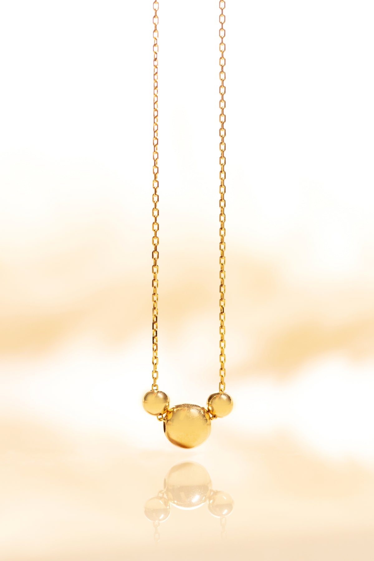 Sliding Gold balls necklace