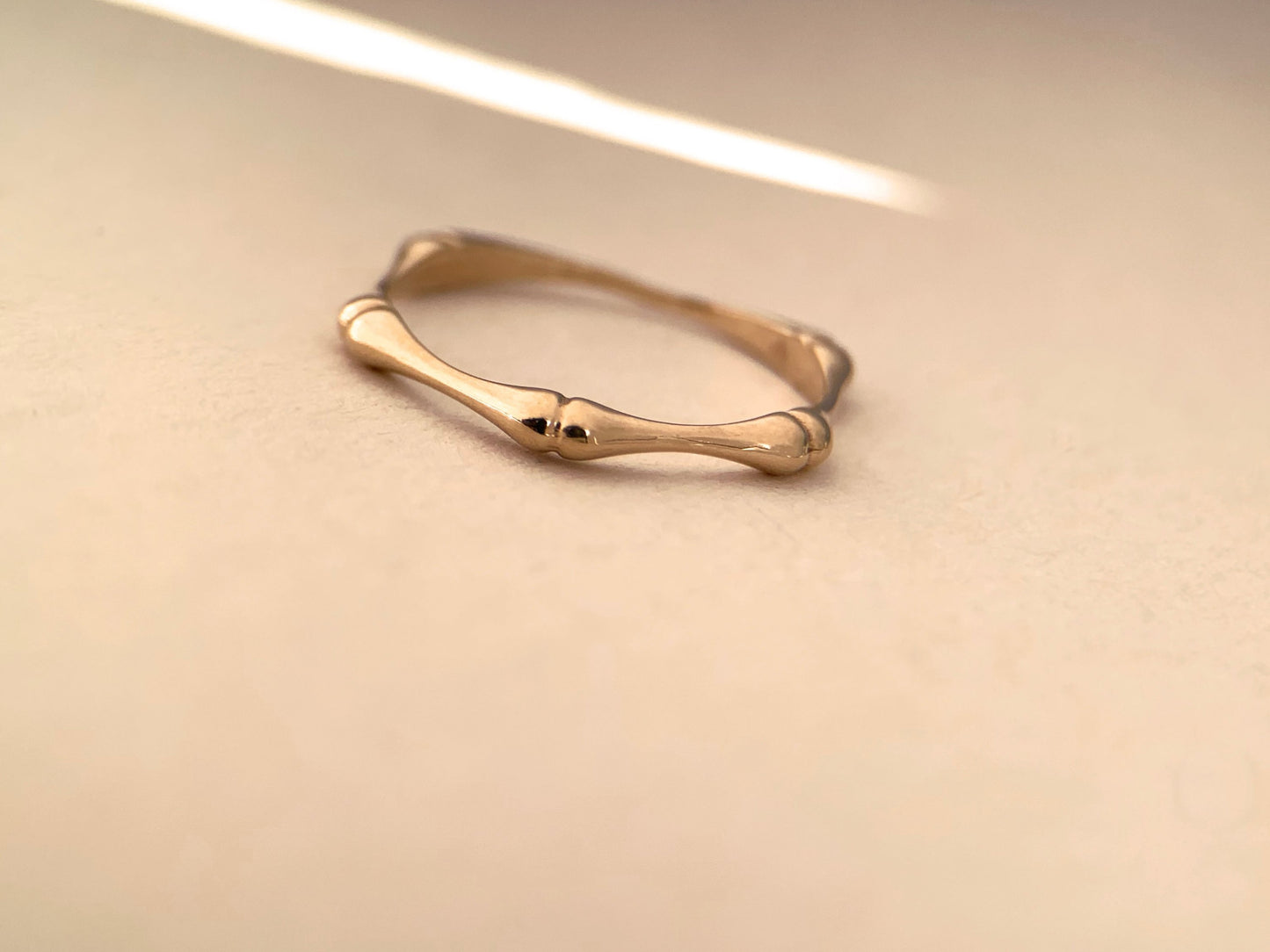 Bamboo-style Gold Ring