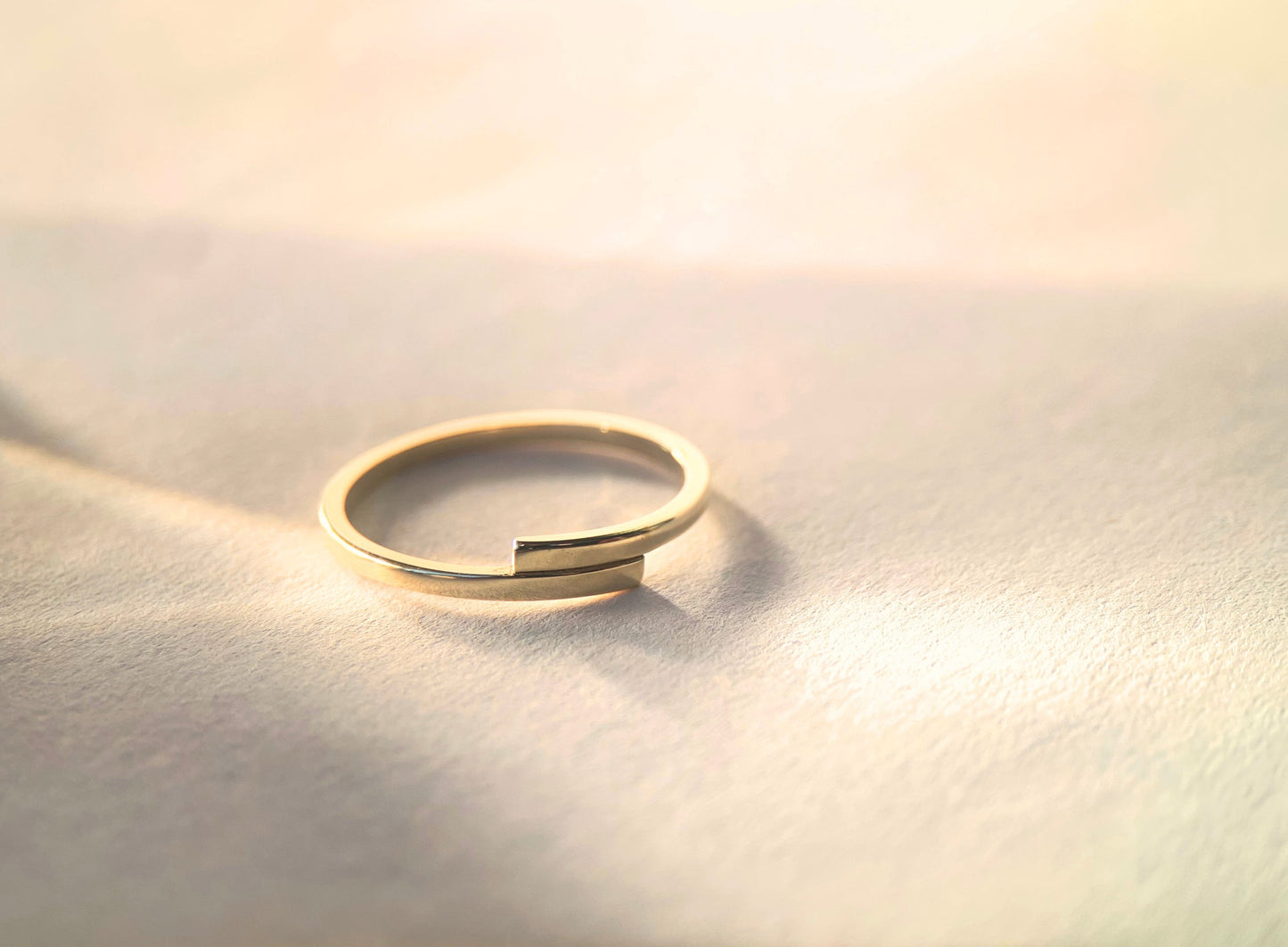 Overlapping Gold Ring