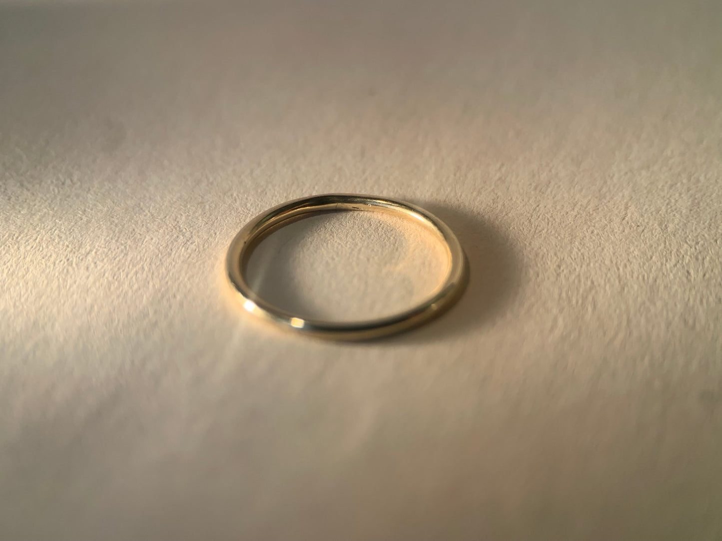 Round Profile Simple Gold Band Ring