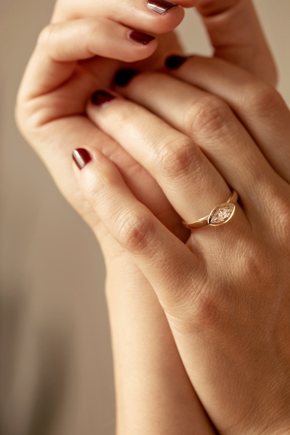 Marquise Lab-Grown Diamond Engagement Ring