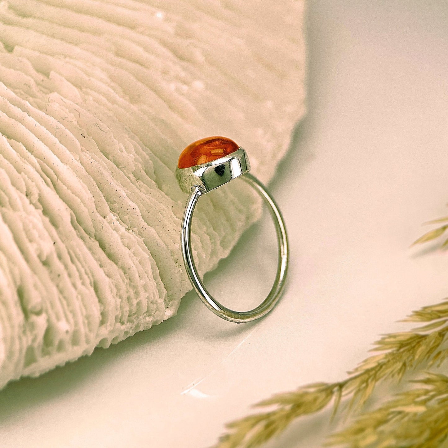 Natural Yellow Citrine in Sterling Silver Ring