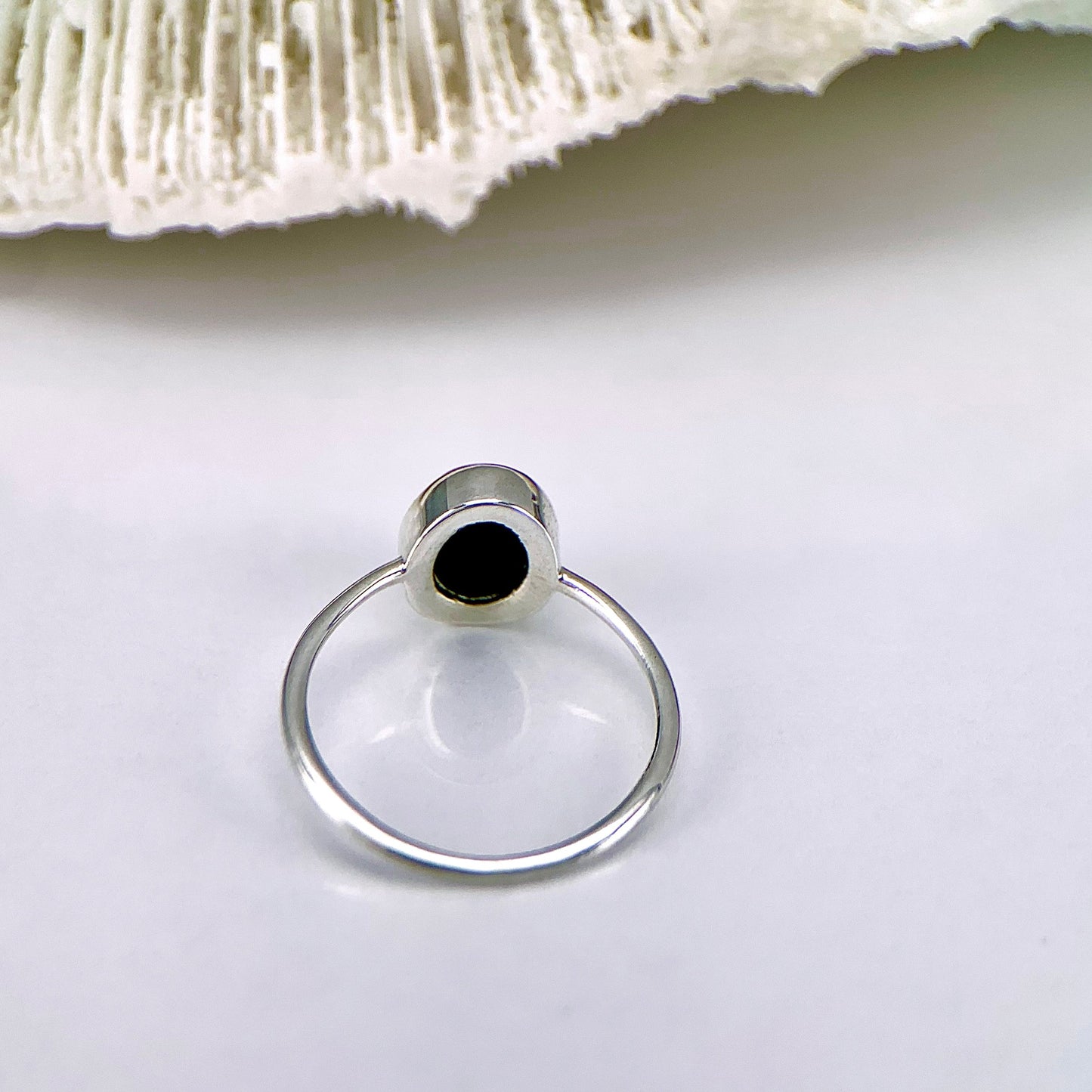 Natural Onyx in Sterling Silver Ring