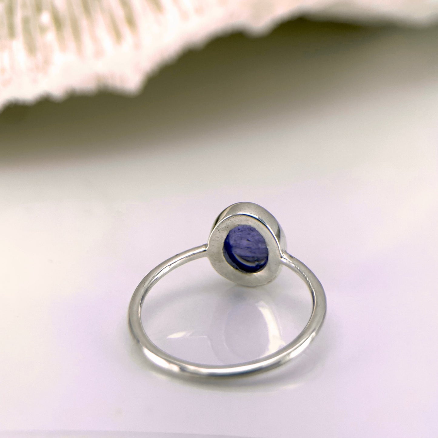 Natural Tanzanite in Sterling Silver Ring