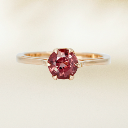 Gold Spinel Engagement Ring