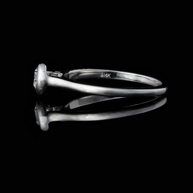 Open style Bezel Set Engagement Ring
