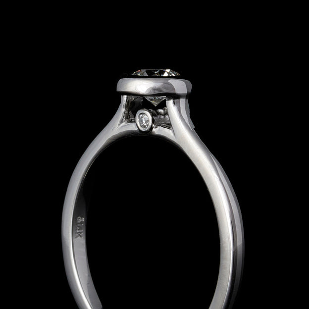 Open style Bezel Set Engagement Ring