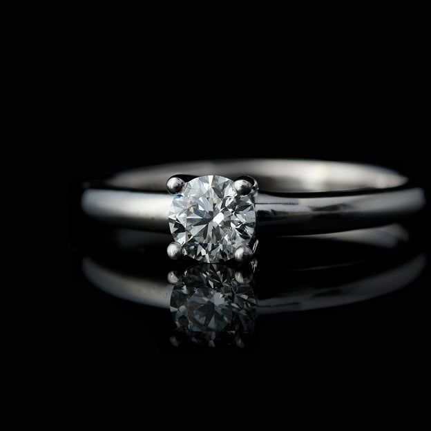 Classic Solitaire Round Diamond Engagement Ring