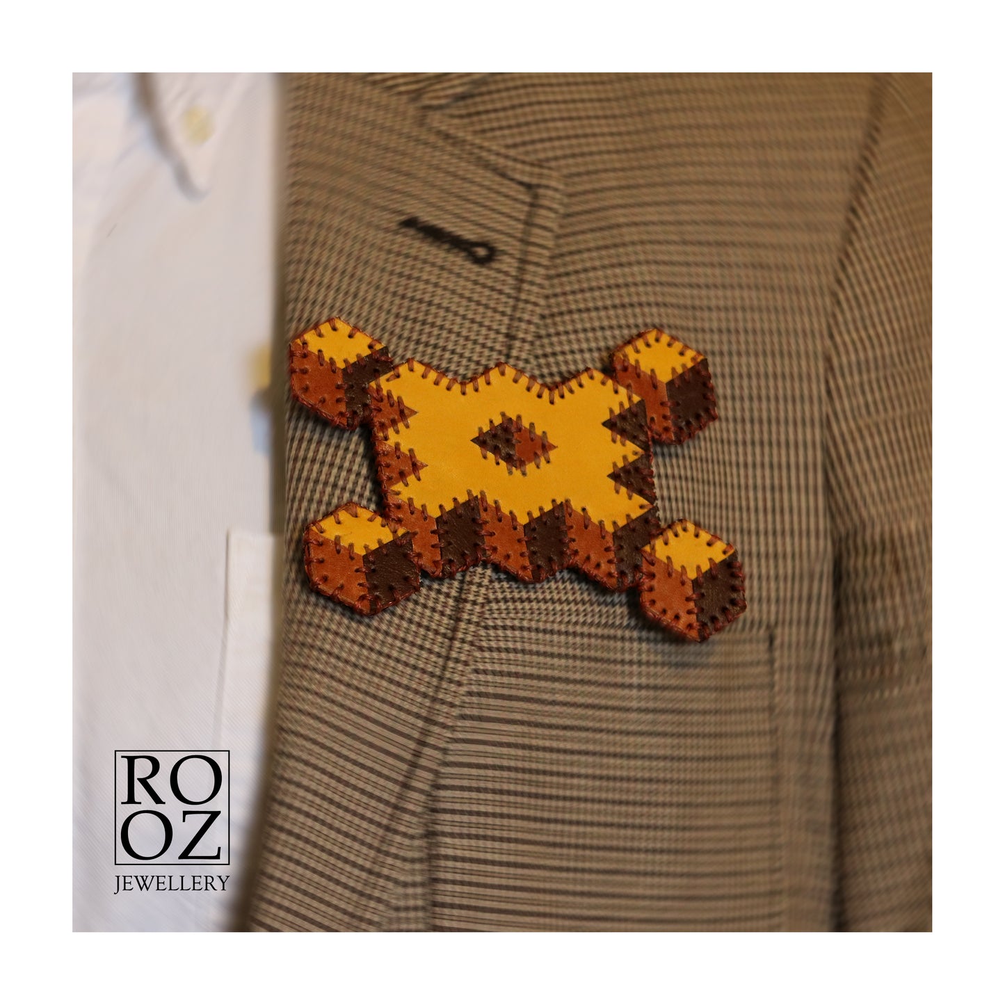 Illusive Leather Brooch