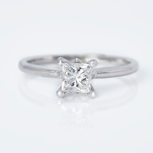 Princess Cut Diamond Solitaire Engagement Ring