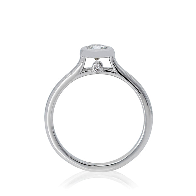 Open style Bezel Set Engagement Ring