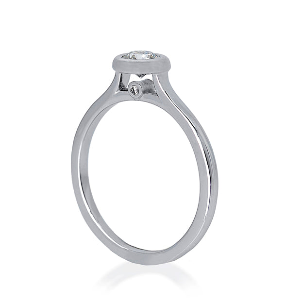 Open style Bezel Set Engagement Ring