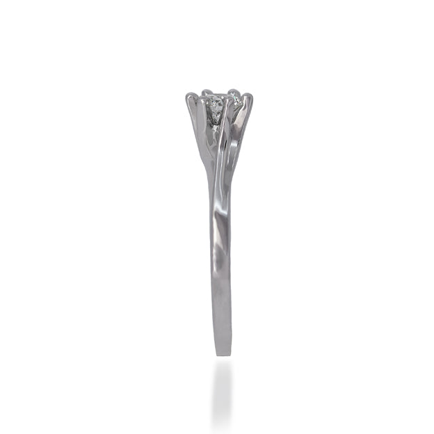 Twisted Six Prongs Natural diamond gold Engagement Ring