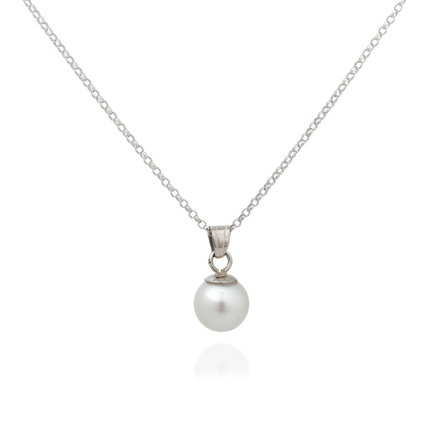 Single White Pearl Necklace