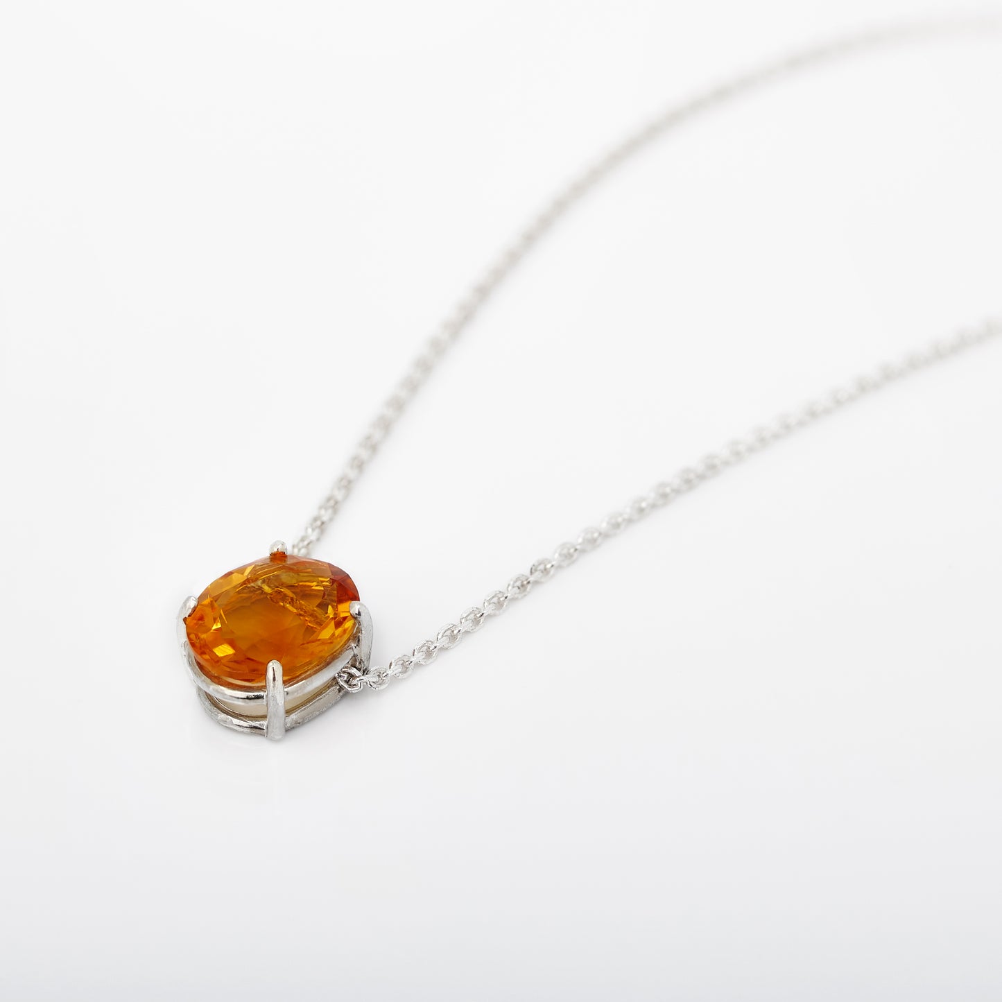 Large Citrine Gallery Necklace
