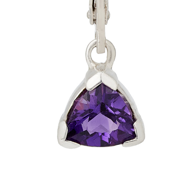 Trilliant Amethyst Earrings