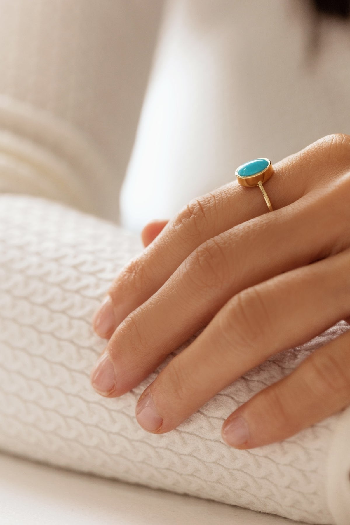 Turquoise in 10K Yellow Gold Ring