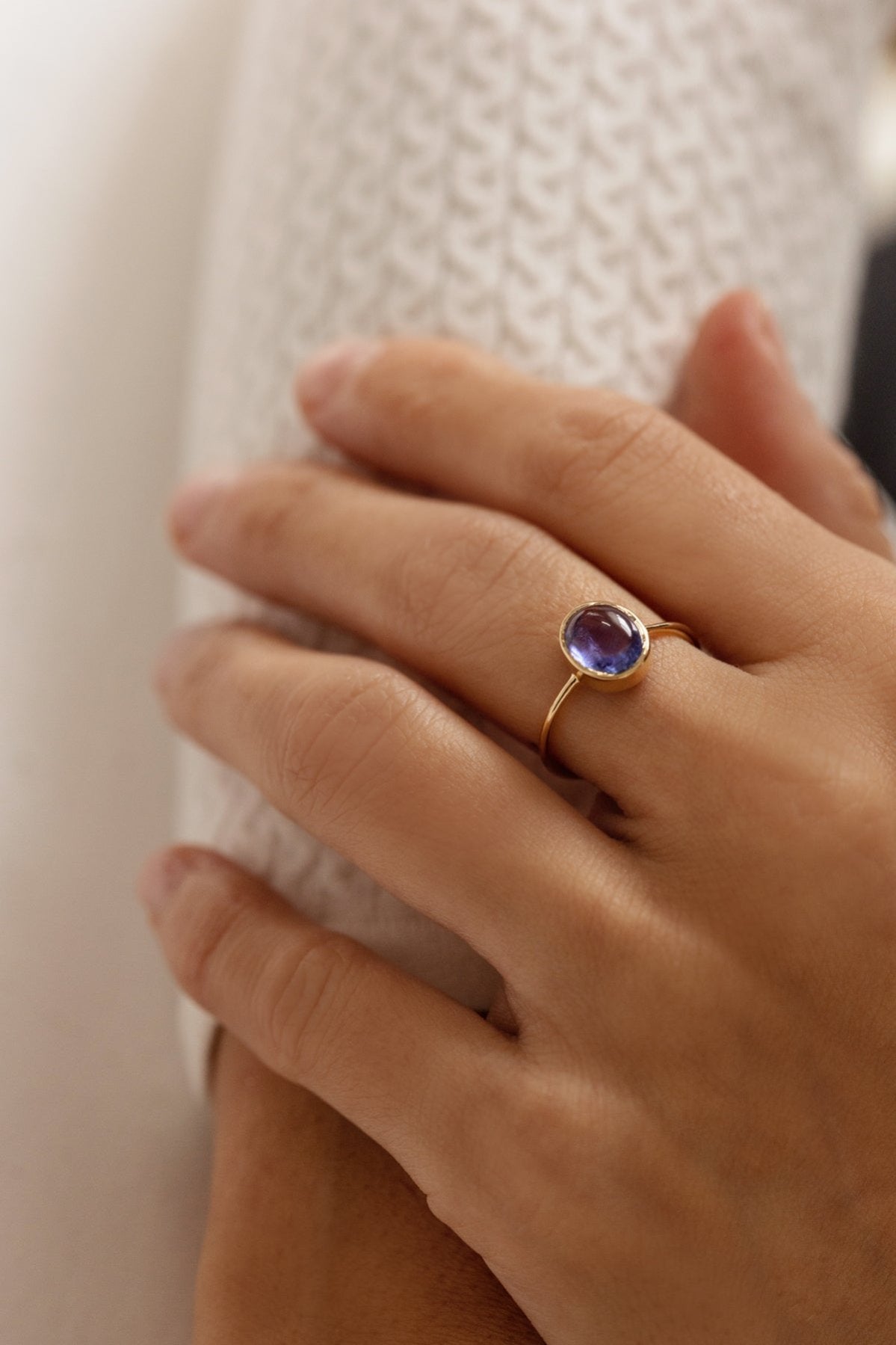 Tanzanite in Solid 10K Yellow Gold Ring