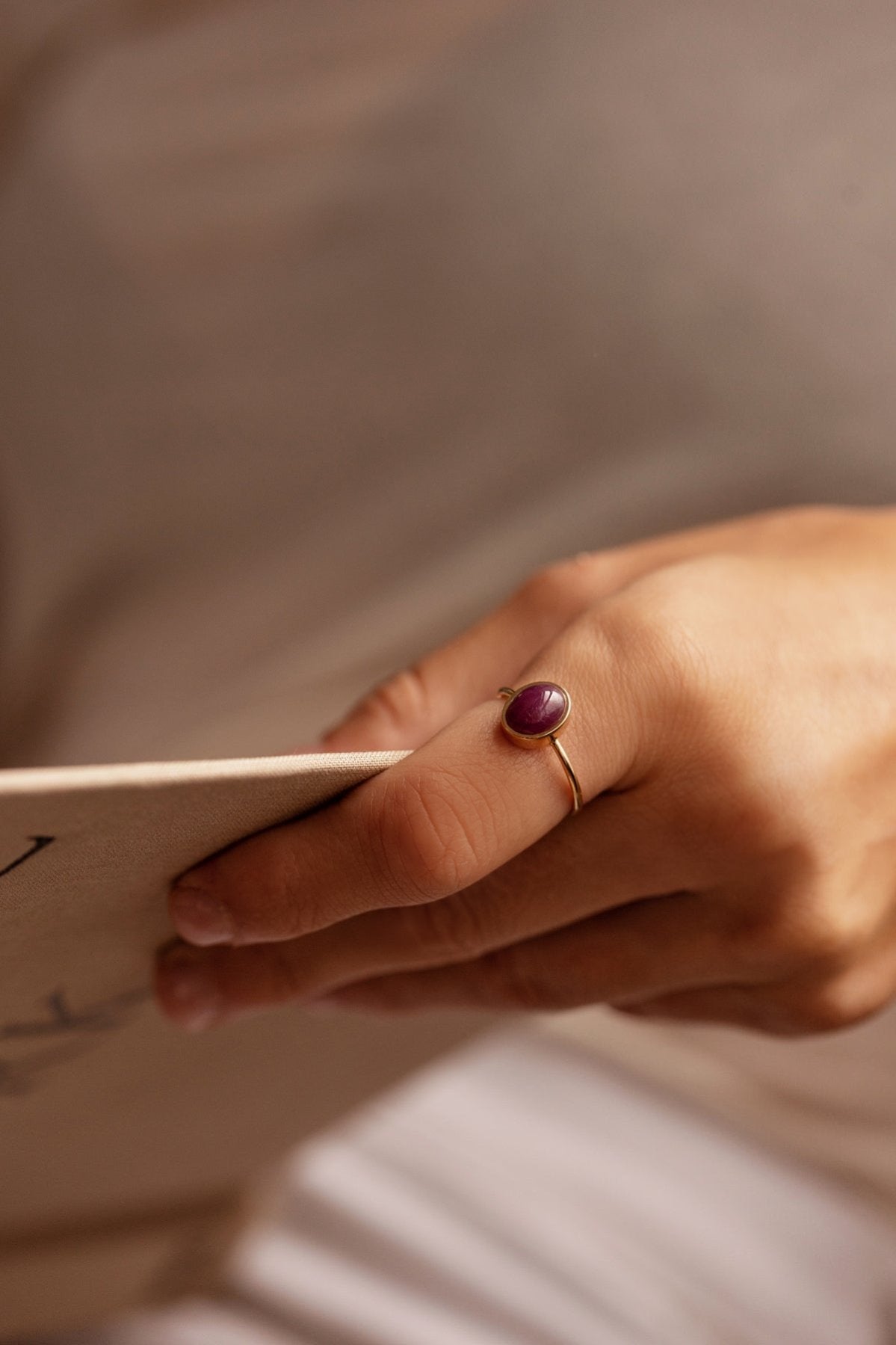 Red Ruby in Solid 10K gold Ring