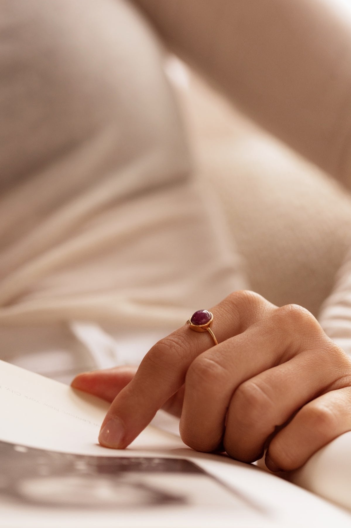 Red Ruby in Solid 10K gold Ring