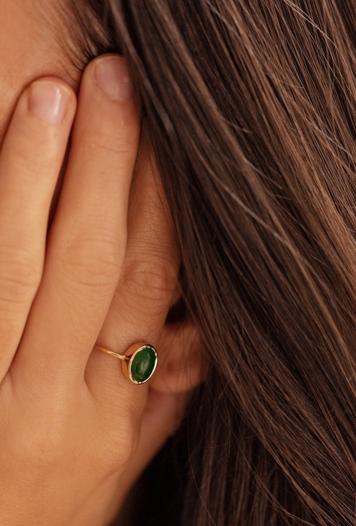 Emerald in Solid 10K Yellow Gold Ring