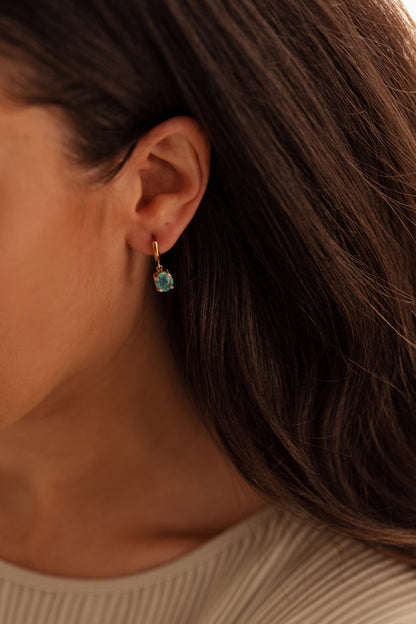 Australian Opal Gold Earrings
