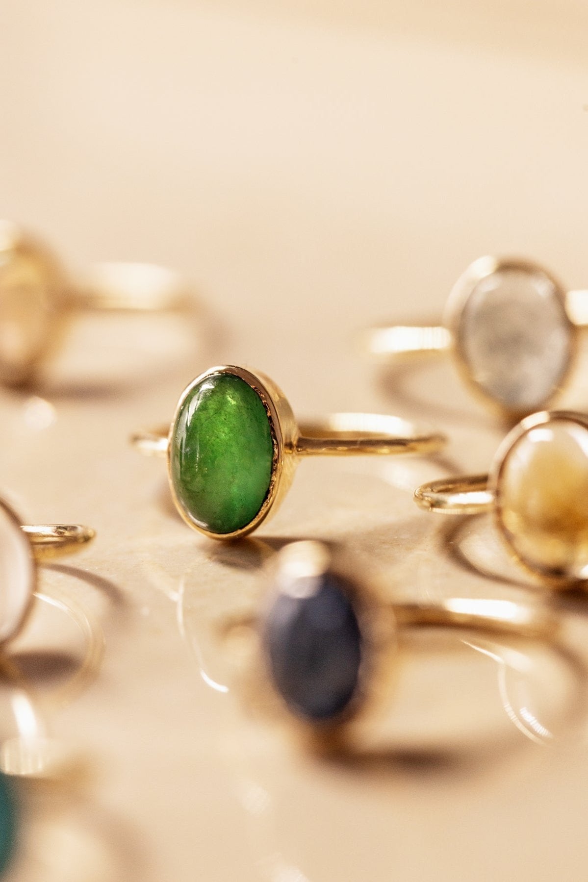 Emerald in Solid 10K Yellow Gold Ring