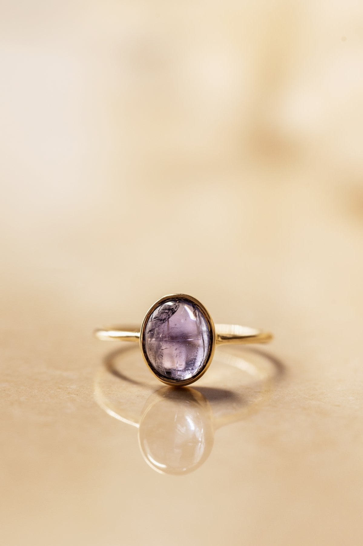 Tanzanite in Solid 10K Yellow Gold Ring