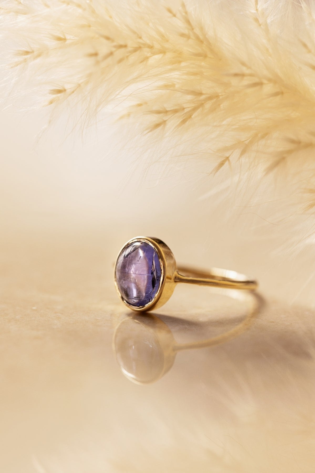 Tanzanite in Solid 10K Yellow Gold Ring