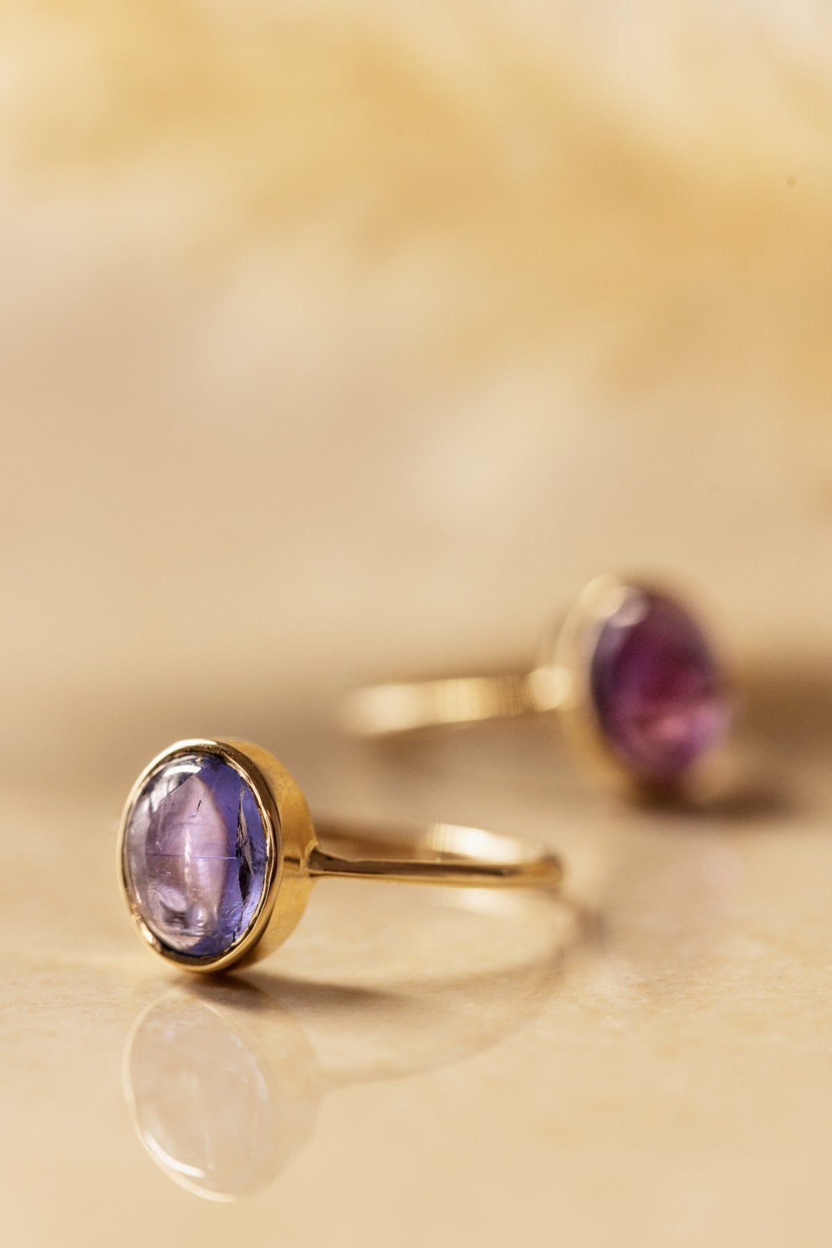 Tanzanite in Solid 10K Yellow Gold Ring