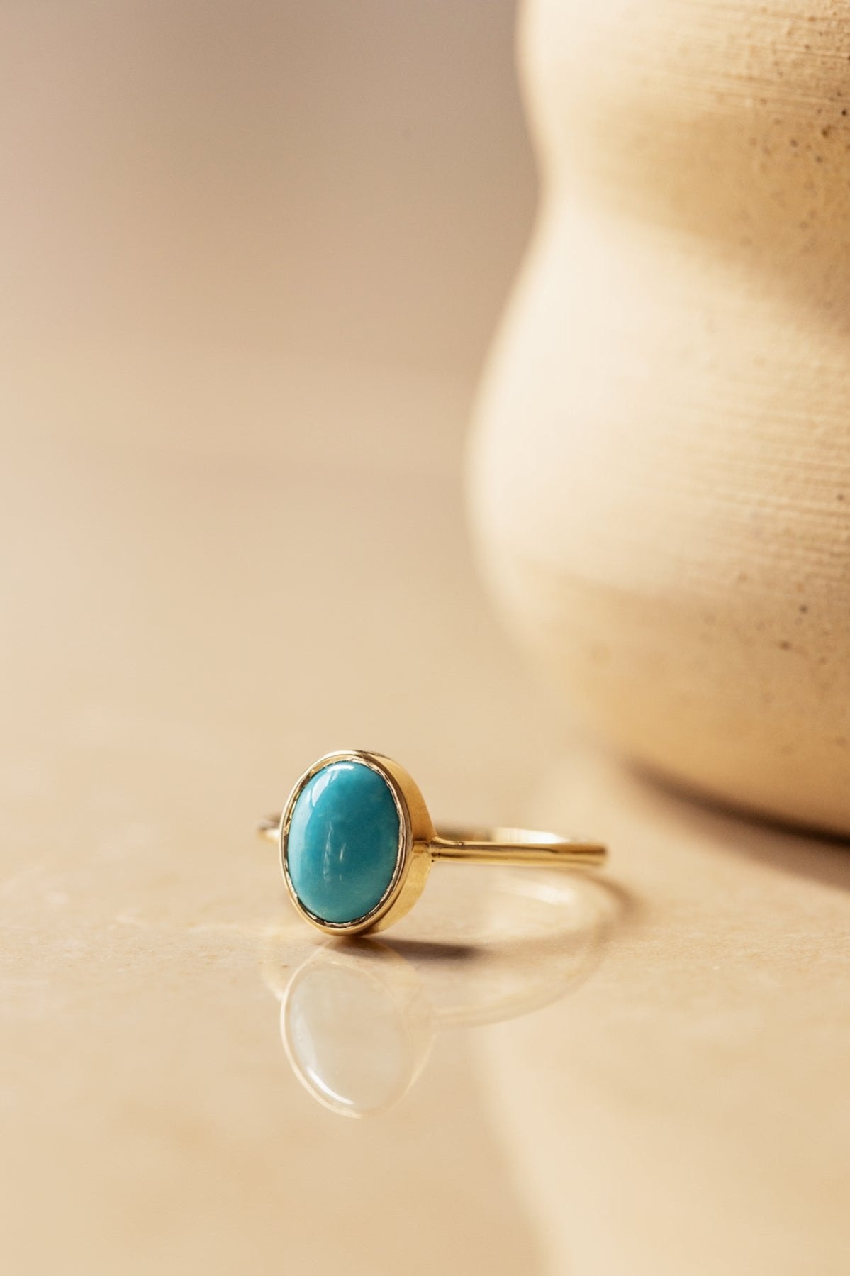 Turquoise in 10K Yellow Gold Ring