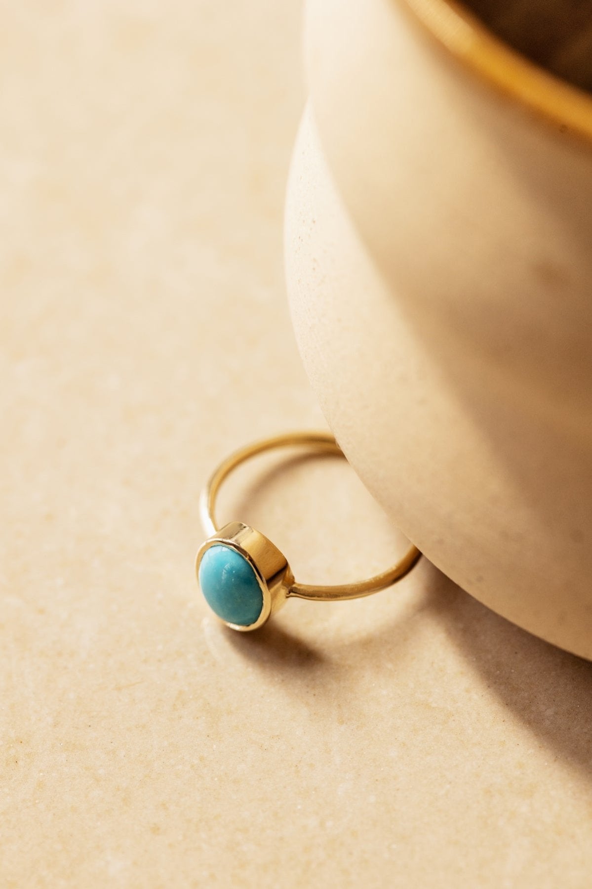 Turquoise in 10K Yellow Gold Ring