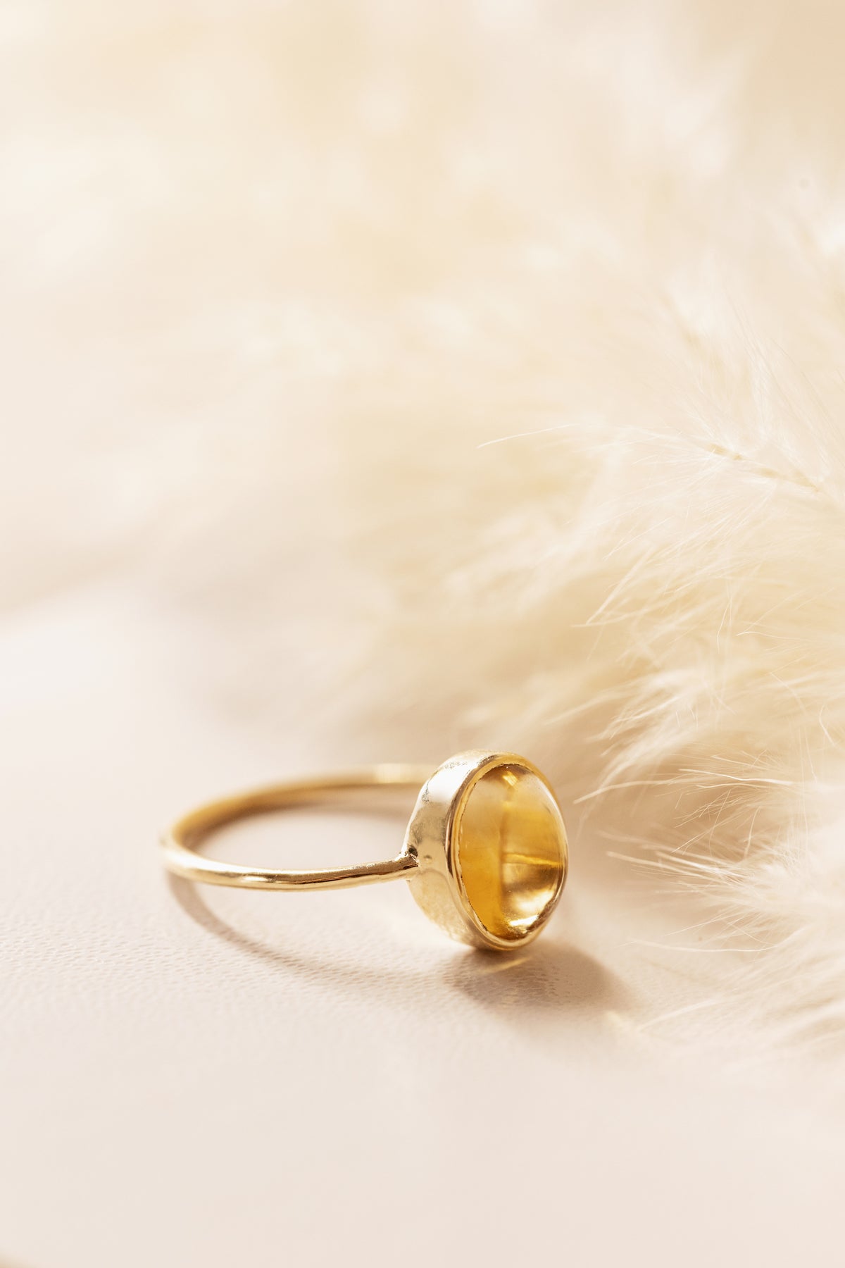 Yellow Citrine in 10K Yellow Gold Ring