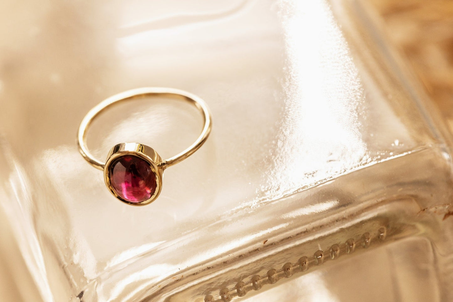 Garnet in 10K Solid Gold Ring