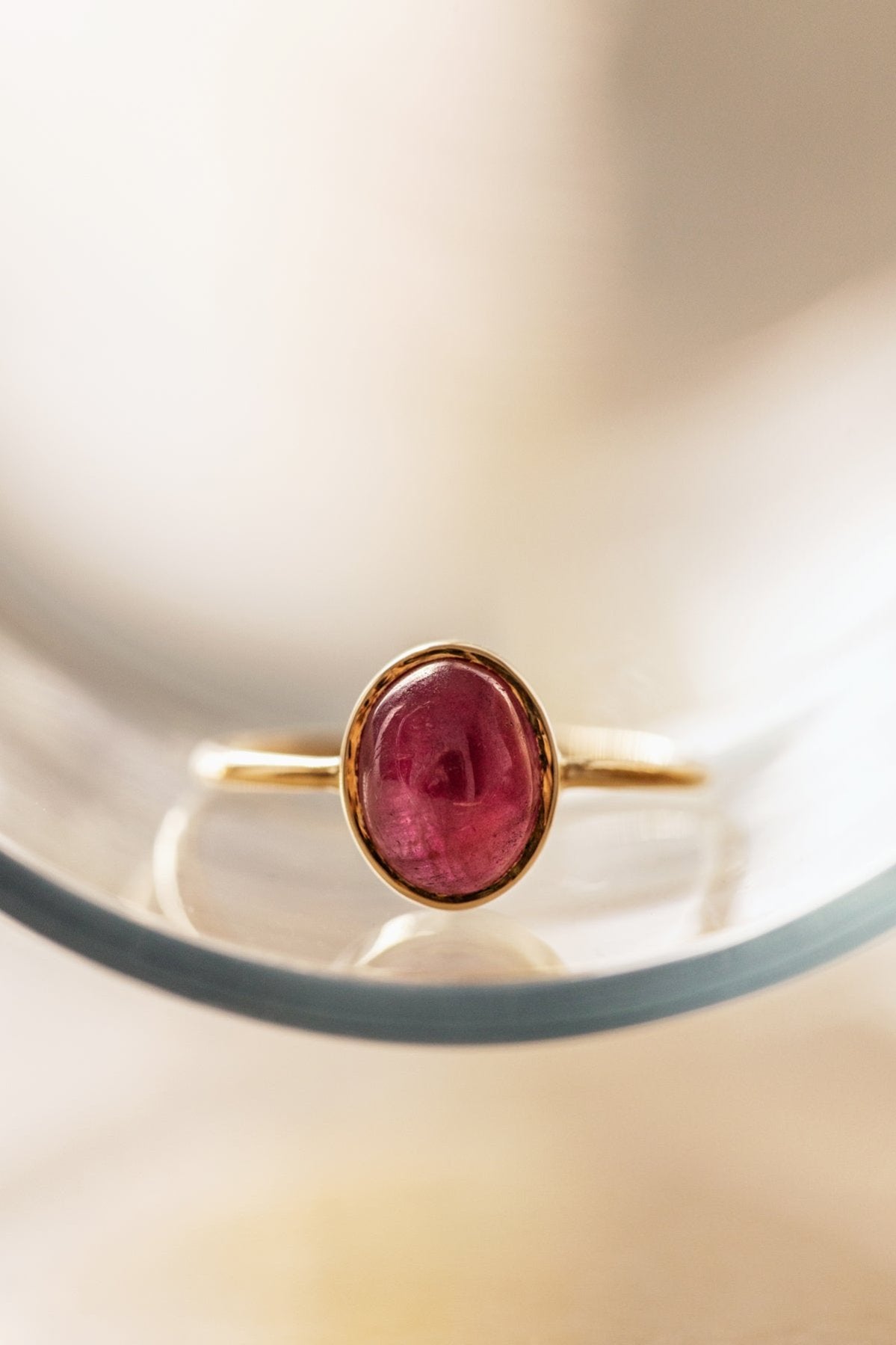 Red Ruby in Solid 10K gold Ring