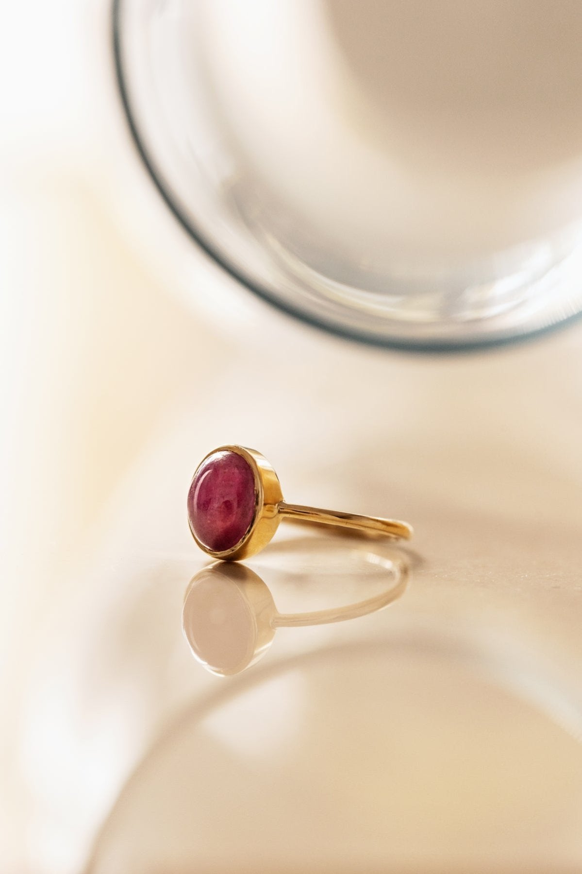 Red Ruby in Solid 10K gold Ring