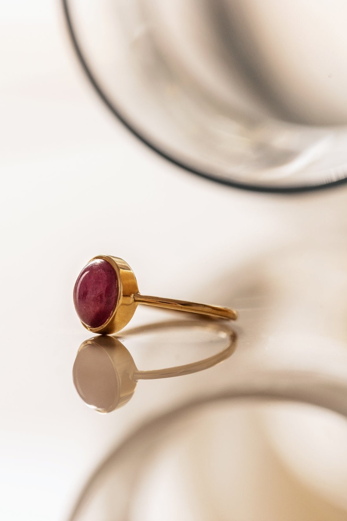 Red Ruby in Solid 10K gold Ring