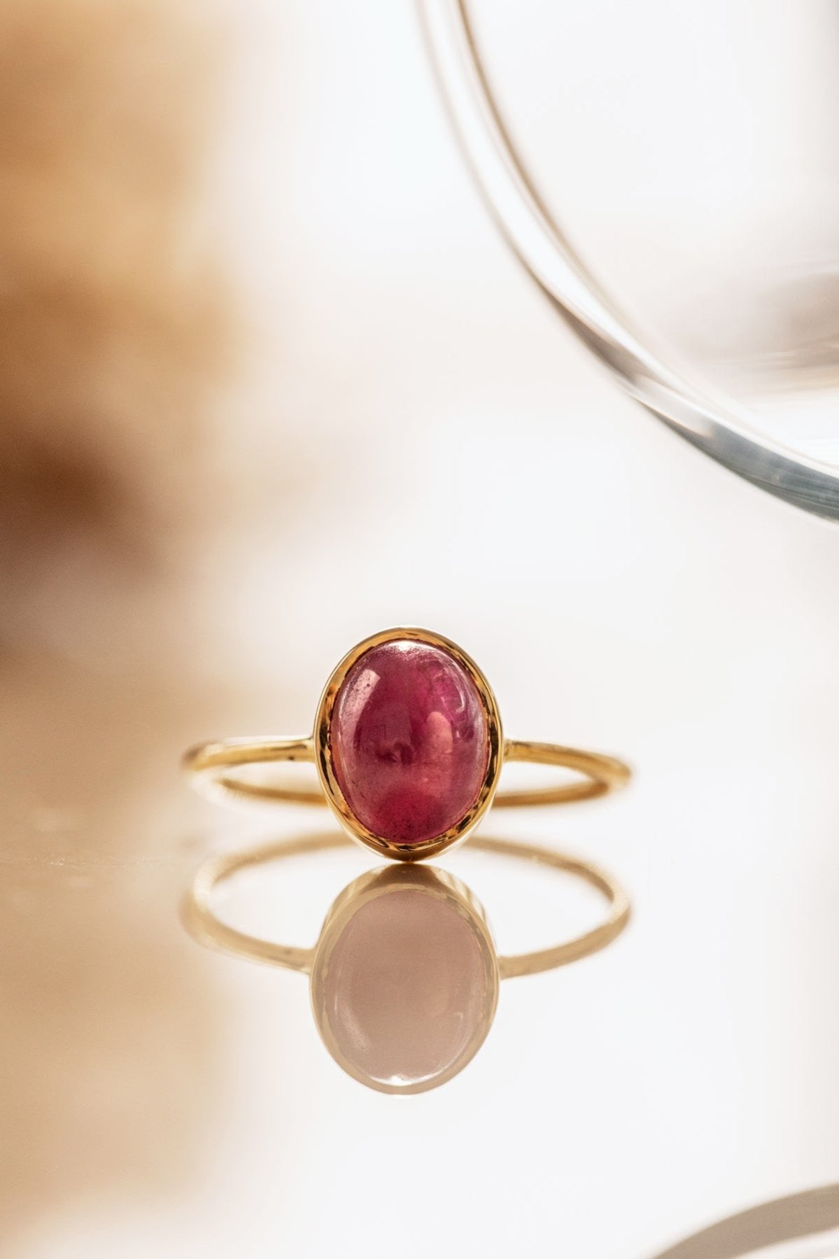 Red Ruby in Solid 10K gold Ring