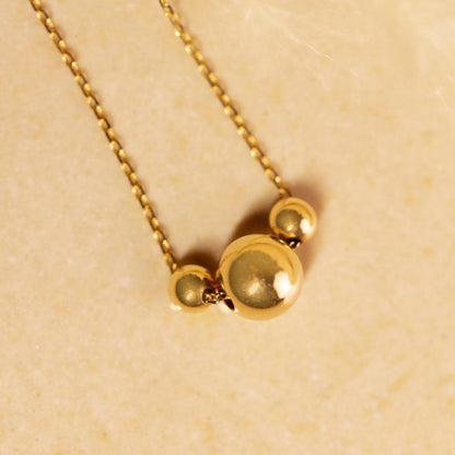 Sliding Gold balls necklace