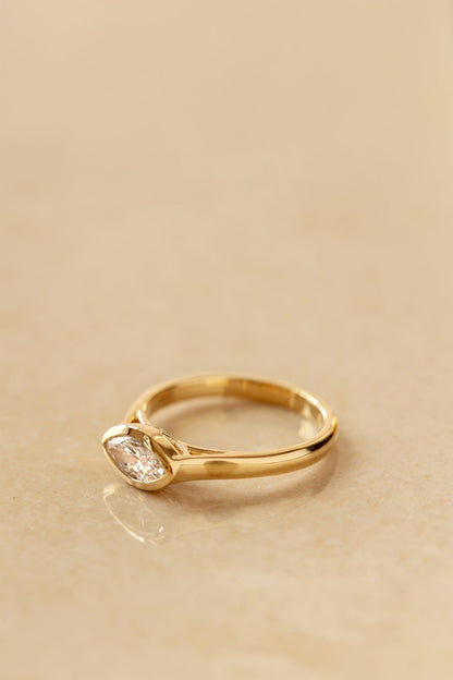 Marquise Lab-Grown Diamond Engagement Ring