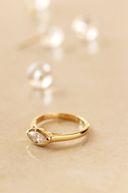 Marquise Lab-Grown Diamond Engagement Ring