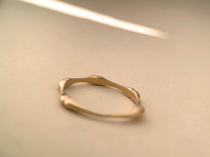 Bamboo-style Gold Ring