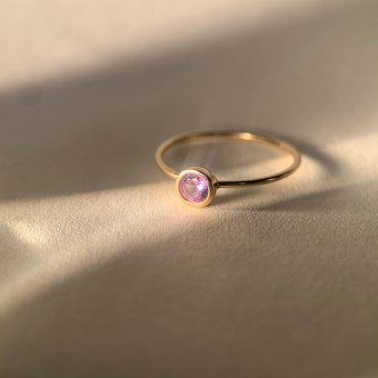 Round Alexandrite Gold Ring