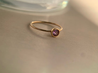 Round Alexandrite Gold Ring