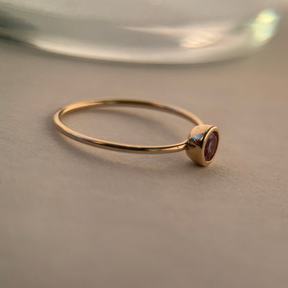Round Alexandrite Gold Ring