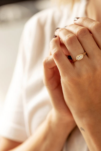 Marquise Lab-Grown Diamond Engagement Ring