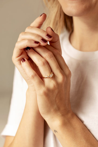 Marquise Lab-Grown Diamond Engagement Ring