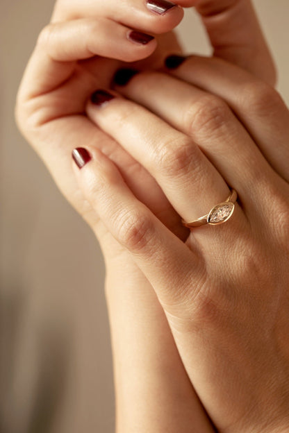 Marquise Lab-Grown Diamond Engagement Ring