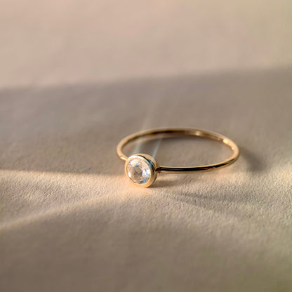 Round Brilliant Cut Diamond Gold Ring
